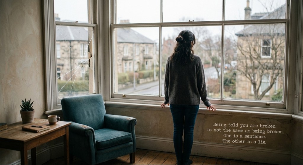 "Being told you are broken is not the same as being broken. One is a sentence. The other is a lie."